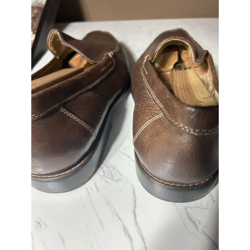 Mens Dockers leather slip on shoes - brown - size 10, Soft Flex